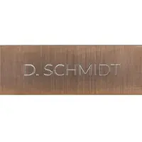 DoorBird D11x Namensschild für eine Ruftaste, individuelle Gravur – Bronze-Optik (PVD)