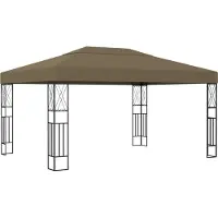 Syfax Pavillon 3x4 m Taupe Stoff