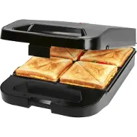 ProfiCook Sandwichmaker für 4 Sandwiches gleichzeitig | Antihaft-Platten | kein Anbrennen | Sandwich Maker 1600W | Bereitschaftsanzeige | Toaster Sandwichtoaster PC ST 1329
