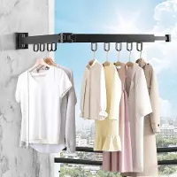 OEM Kleiderwäsche-Ständer 90cm, Einhängbarer, Klappbarer Stauraum mit 12 Haken für Terrasse und Schlafzimmer.