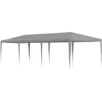 Syfax Partyzelt Hellgrau 900 x 300 x 255 cm PE und Stahl