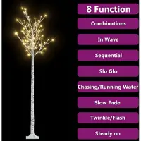vidaXL Möbel Künstliche Weihnachtsbäume - Weiß - CLORIS Weihnachtsbaum 220 LEDs 2,2 m Warmweiß Indoor Outdoor,3.38 Kg - 756906