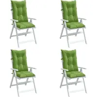 vidaXL "2024"cloris Hochlehner-Auflagen 4 Stk. Melange Grün 120x50x7 cm Stoff - Gartenmöbelauflagen CHY31742303
