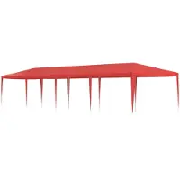 Syfax Partyzelt Rot 1200 x 300 x 255 cm PE und Stahl