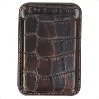 Selencia Croco Kartenhalter mit MagSafe - Choco Brown