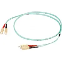 EFB Elektronik Duplex Jumper SC-SC 50/125µ, OM3, LSZH, aqua, Flat Twin 3x5mm, 15m