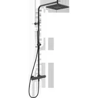 Hansa HANSAAURELIA Regenbrause-Duscharmatur, 1-strahlig, 4719911333, Farbe: Matt-Schwarz