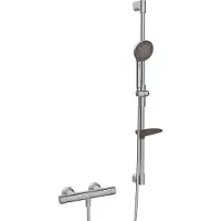 Hansa HANSAPRISMA Brausebatterie mit Brausegarnitur, 970mm, 3-strahlig, 4813043180