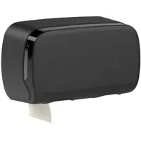 Plock GmbH Toilettenpapierspender SemyTop - für 2 kernlose Rollen - Kunststoff - schwarz