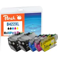 Peach PI500-384, Hohe (XL-) Ausbeute, Schwarz, Hellblau, Pink, Gelb, 60 ml, 20 ml, 5 Stück(e), Multipack