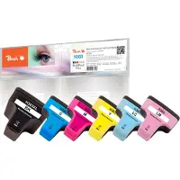 Peach 319010, Schwarz, Cyan, Helle Cyan, Helle Magenta, Magenta, Gelb, Tinte auf Farbstoffbasis, Tinte auf Farbstoffbasis, 34 ml, 12 ml, 5 Stück(e)