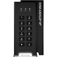 ISTORAGE diskAshur M2 PIN, 2 TB, M.2, USB Type-A / USB Type-C, 3.2 Gen 1 (3.1 Gen 1), 370 MB/s, Schwarz