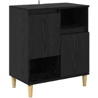 vidaXL Sideboard Schwarz Eichen-Optik 35 x 60 x 70 cm Holzwerkstoff