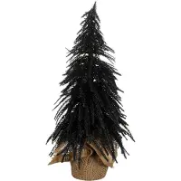 House of Seasons Künstlicher Weihnachtsbaum in Jutesack - H45 x Ø25 cm - Schwarz
