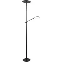 FABAS LUCE Regina - Schwarze LED-Stehleuchte aus Metall H.180 cm - 2 Lichter mit 36 W und 12 W mit integrierter LED 3000 K