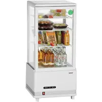 Bartscher Mini-Kühlvitrine 78 L WE/L weiß