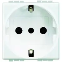 Legrand BTicino N4140 Steckdose ital. 19mm mit erhöht Berührungsschutz 2M Weiß