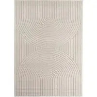 Carpetsale24 Outdoor Teppich, Modern Boho Design, 3D Effekt, Robust und UV-Beständig, ideal für Terrasse Wohnzimmer & Küche, Grösse: 140x200 cm