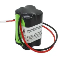 AccuCell Notleuchtenakku NiMH 4,8V 1800mAh F2x2 Mignon AA mit 200mm Kabel
