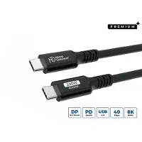 Microconnect USB4CC1-240W, 1 m, USB C, USB C, USB4 Gen 3x2, Schwarz