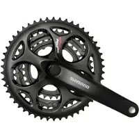 Shimano Tourney FC-A073 Kurbelgarnitur 7/8-fach 50/39/30 Zähne 113mm schwarz 170mm 2022 Kurbelgarnituren