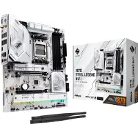Asrock X870 Steel Legend WiFi, AMD, Sockel AM5, AMD Ryzen 7, AMD Ryzen 9, DDR5-SDRAM, 256 GB, DIMM