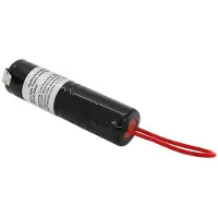 AccuCell Notleuchtenakku NiMH 2,4V 3000mAh L1x2 Sub-C mit 6,3mm Faston-Anschluss / 150mm Kabel