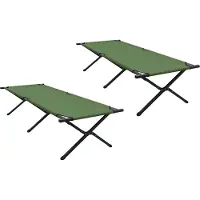 Syfax Klapp Schlafbett fürs Camping 2 pcs Grün 210 x 80 x 46 cm