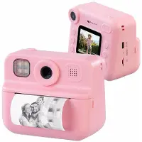 Playtastic Kinder-Sofortbild-Kamera mit Selfie-Objektiv, 2"-Display, 48 MP, pink