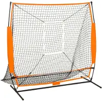 vidaXL Möbel Multisport-Übungsnetz Baseball Schwarz 174x76x158,5 cm - Tore & Torwände &2078
