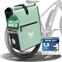 MIVELO Max - 2-in-1 wasserdichte Packtasche für Gepäckträger - Mint - 25 L