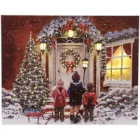 Décoris LED Leinwand Fiberglas 2x40x50 cm Multi Weihnachtsbeleuchtung (multi)