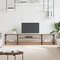 vidaXL TV Schrank Sonoma Eiche 201x35x45 cm Holzwerkstoff & Eisen - TV-Schrank - TV-Schränke - TV-Ständer - TV-Möbel