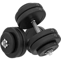 HOMCOM HOMCO Hantelset 2er Kurzhanteln, 50 kg Kurzhantel Set für Krafttraining, Fitness