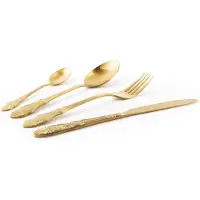 Excelsa besteckset 4 stück Baroque stahl gold