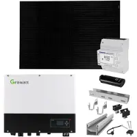 Growatt 4kWp Glas Glas PV-Anlage ohne Speicher mit SPH4000TL3-BH-UP