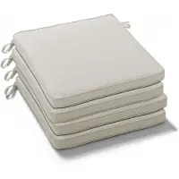 Oviala Business Set mit 4 Stuhlkissen aus Polyester, 40 x 40 x 3 cm, beige