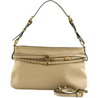 Pinko Umhängetasche Schultertasche Belt Bag Classic Vitello Morbido Beige - Grigio - Antique Gold