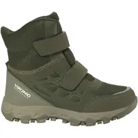 Viking Track Warm WP 2V Kinder Wasserdichte Winterstiefel mit Warmfutter Olive, 3-95615-37