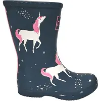 Rajn Unicorn Mädchen Gummistiefel mit Einhornmotiv Dunkelblau (Navy), UZG401-NAVY
