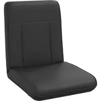 vidaXL Eleganten-Stil Bodenstuhl 1 pc - Relaxsessel 360° drehbar - Liegestuhl bis 150kg - Schwarz 50x73x60 cm Kunstleder - Fernseh- & Relaxsessel - Möbel26