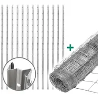 VOSS.farming 50m Classic Wildzaun Komplettset 100/8/30 + Z-Profilpfosten