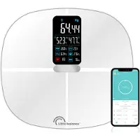 Little Balance 8464, Elektronische Personenwaage, 180 kg, 100 g, Weiß, LED, Akku