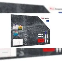 Allboards Magnettafel 90,0 x 60,0 cm Dark Stone
