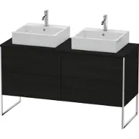 Duravit Waschtischunterschrank XSquare 140x54,8x77,8cm, 4 Ausz., steh., Ei sw