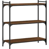 vidaXL Bücherregal 3 Böden Braun Eichen-Optik 80x30x86cm