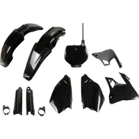 Ufo Yamaha Yz 125/250 1996-1999 Yakit294f-001 Fork Protectors & Plastikbausatz Schwarz Schwarz One Size