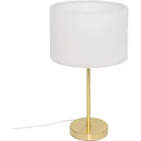 Atmosphera Tischleuchte mit Bouclé-Lampenschirm TINA, H. 49 cm