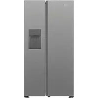 Bauknecht SBS IW E90 Pearl, Freistehend, Amerikanische Tür, Edelstahl, 2 Tür(en), Pet Inox, Glas