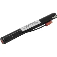 AccuCell Notleuchtenakku NiMH 3,6V L1x3 Mignon AA mit Fastonstecker 2,8mm +Pol und 110mm Kabel und Faston-Buchse 2,8mm -Pol ersetzt Onelux AA09
